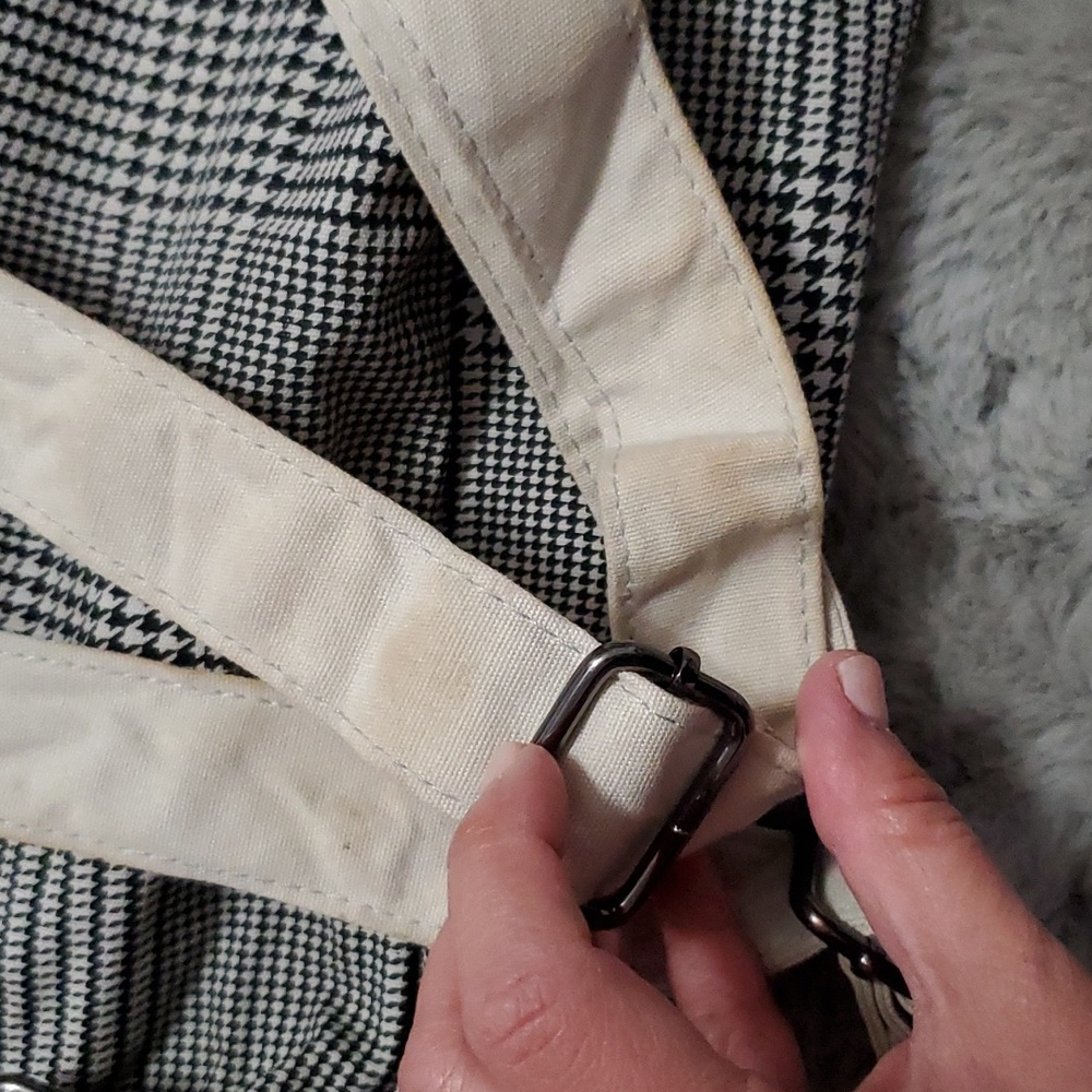 Lulu Dharma Houndstooth Pattern Drawstring Backpa… - image 4